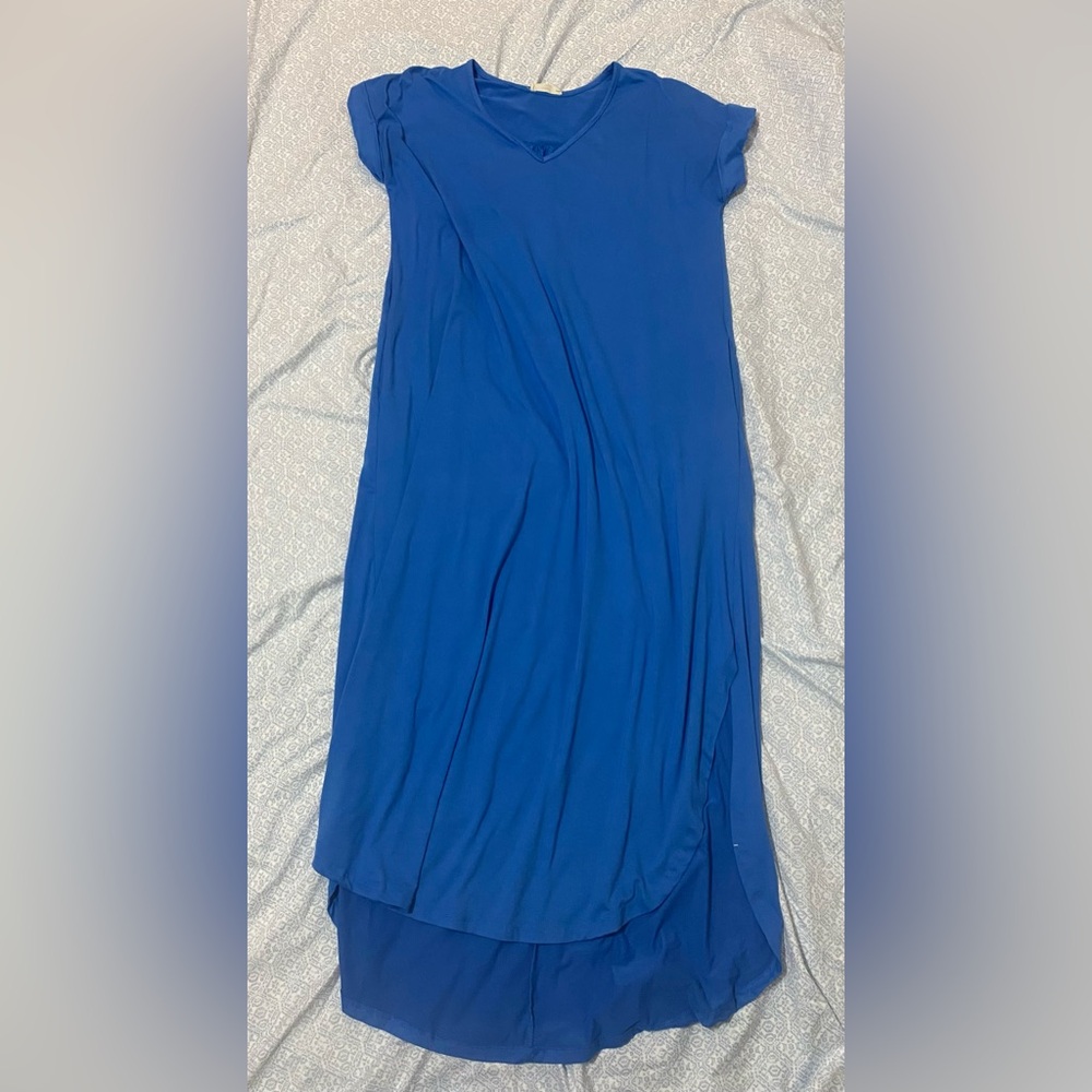 Entro Royal Blue Flowing Dress with pockets large